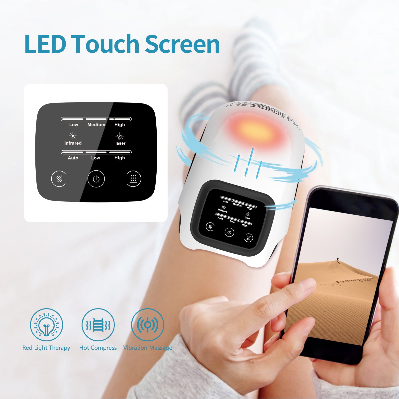 3-in-1 Knee, Elbow & Shoulder Therapy Device – Smart Home Massager