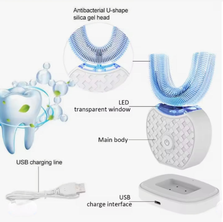 U-shaped lazy ultrasonic electric toothbrush